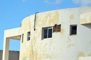 Empty streets and abandoned houses. Sharm El Sheikh, Egypt