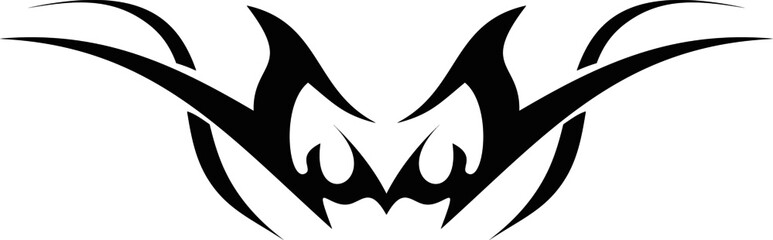 Vector symbol, ornament, tattoo. beautiful vector illustration. Drawings on the body, ancient symbols.	