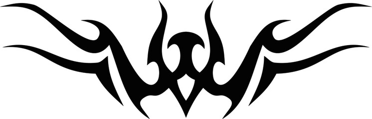 Naklejka premium Vector symbol, ornament, tattoo. beautiful vector illustration. Drawings on the body, ancient symbols. 