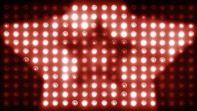 Flashing lights. Led stage lights illuminated lamps Concert lights, background for music clips. zoom out LOOP - SEAMLESS 4K video