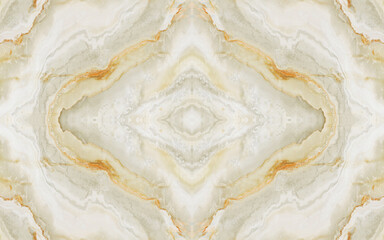 Naklejka na ściany i meble Abstract gray marble with gold veins, seamless rhombic pattern