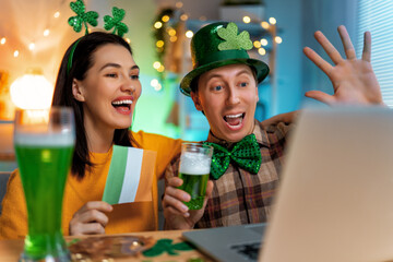 couple celebrating St. Patrick's Day