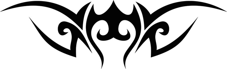 Vector symbol, ornament, tattoo. beautiful vector illustration. Drawings on the body, ancient symbols.	