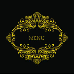 Oriental vector damask patterns for greeting cards and wedding invitations