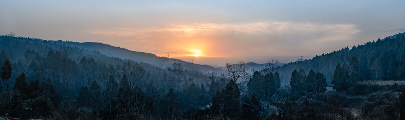 sunrise over the mountains