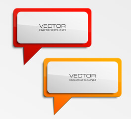 Origami vector banner. The original form as two form, overlapping. The flat image. Advertising Design shape. Vector label tag.