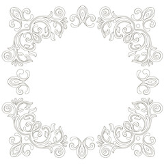 Oriental vector damask patterns for greeting cards and wedding invitations.