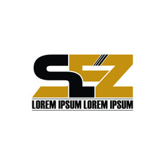 SEZ letter monogram logo design vector