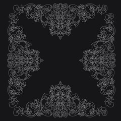 Oriental vector damask patterns for greeting cards and wedding invitations