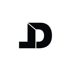 Letter LD simple logo design vector