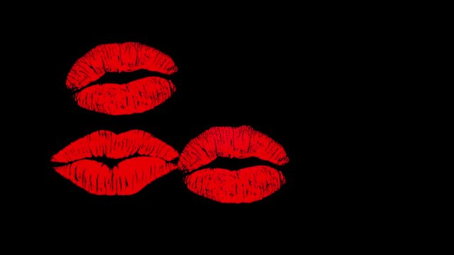 Kiss Lips Red Looped Video