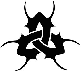 Naklejka premium Vector symbol, ornament, tattoo. beautiful vector illustration. Drawings on the body, ancient symbols. 