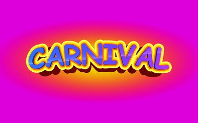 Naklejka premium carnival text effect template with trendy type style and colorful concept. vector illustration