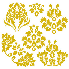 Oriental vector damask patterns for greeting cards and wedding invitations