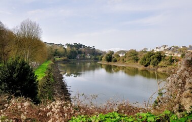 The Guindy river at Treguier in Brittany, France