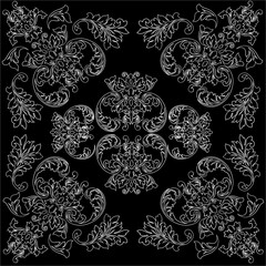 Vintage baroque frame scroll ornament engraving border floral retro pattern antique style acanthus foliage swirl decorative design element filigree calligraphy.