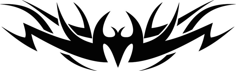 Vector symbol, ornament, tattoo. beautiful vector illustration. Drawings on the body, ancient symbols.	