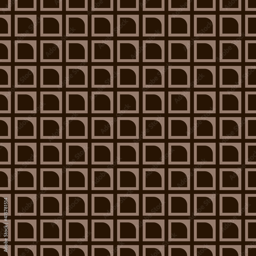 Poster Chocolate circles pattern. Abstract seamless pattern.