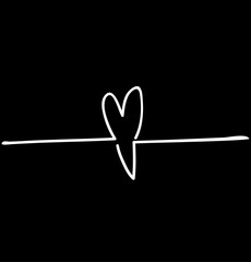 Obraz premium Doodle set of black and white pencil drawing objects. Hand drawn abstract illustration grunge elements. Vector abstract hearts for design use.