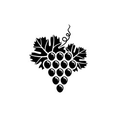 silhouette of black grapes