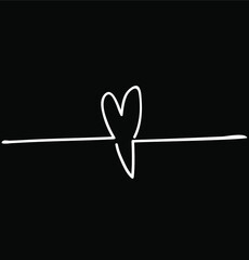 Obraz premium Doodle set of black and white pencil drawing objects. Hand drawn abstract illustration grunge elements. Vector abstract hearts for design