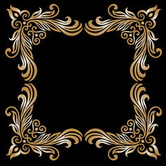 Oriental vector damask patterns for greeting cards and wedding invitations.