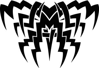 Vector symbol, ornament, tattoo. beautiful vector illustration. Drawings on the body, ancient symbols.	