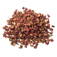 Chinese Sichuan pepper on white background
