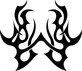 Vector symbol, ornament, tattoo. beautiful vector illustration. Drawings on the body, ancient symbols.	