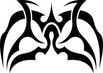 Obraz premium Vector symbol, ornament, tattoo. beautiful vector illustration. Drawings on the body, ancient symbols. 