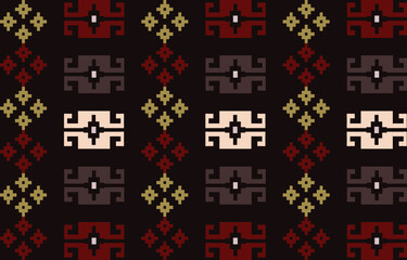 Obraz premium Traditional geometric ethnic pattern for clothing background and wallpaper vector illustration