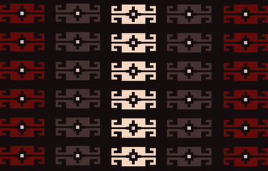 Traditional geometric ethnic pattern for clothing background and wallpaper vector illustration.