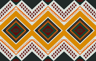 Geometric Ethnic pattern design for background or wallpaper and clothing .