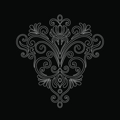 Oriental vector damask patterns for greeting cards and wedding invitations