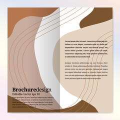 Abstract brochure design template for beauty and fashion