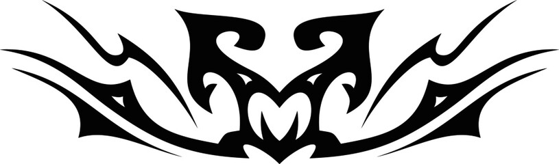 Vector symbol, ornament, tattoo. beautiful vector illustration. Drawings on the body, ancient symbols.	