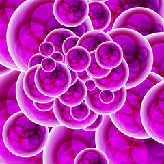 Design for banner, poster. Vector pink red circles, abstract design frame