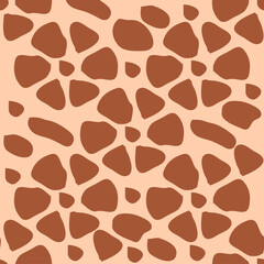 Giraffe fur seamless pattern, tropical animal skin texture