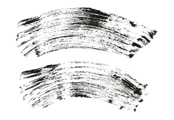 Flat Fan Brush Thick Curved Background High Detail Abstract Vector Background Set 