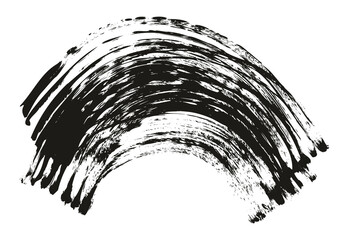 Flat Fan Brush Thick Curved Background High Detail Abstract Vector Background Set 