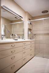 View inside of modern bathroom