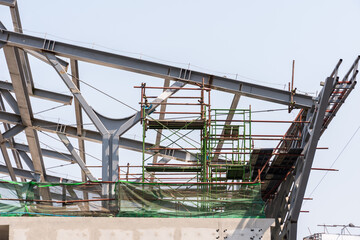 Steel structure roof frame