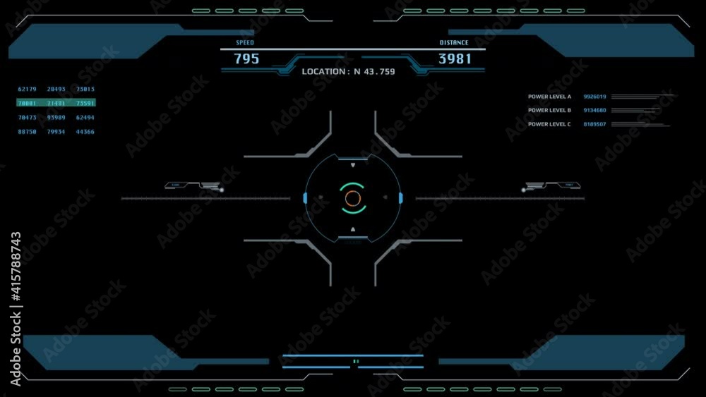 Poster HUD Motion Graphic Digital Infographic UI Element Virtual Technology Background.