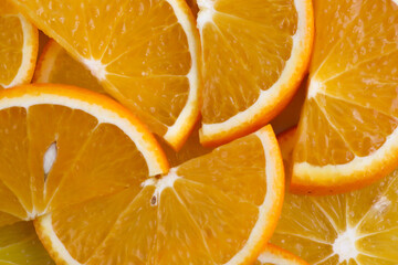 Orange slices as background texture