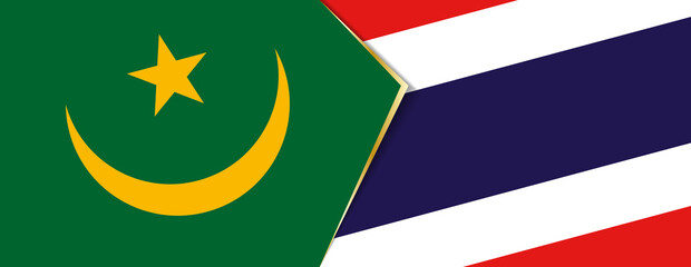 Mauritania and Thailand flags, two vector flags.