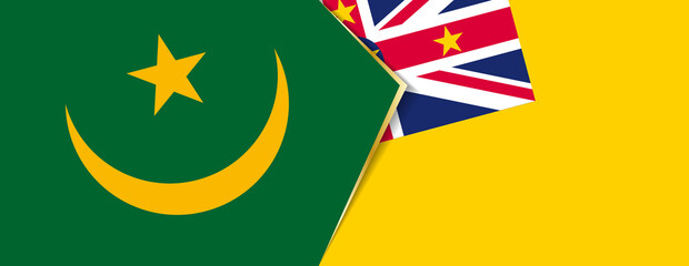 Mauritania and Niue flags, two vector flags.