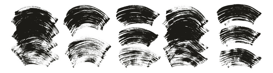 Flat Fan Brush Thick Curved Background High Detail Abstract Vector Background Mega Set 