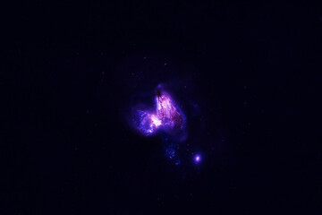 Beautiful colored galaxy on a dark background. Elements of this image were furnished by NASA.