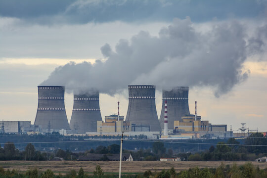 Rivne Nuclear Power Plant, Varash, Rivne oblast, Ukraine. Production of electric and thermal energy. Power generation.