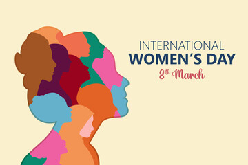 International women's day vector illustration.